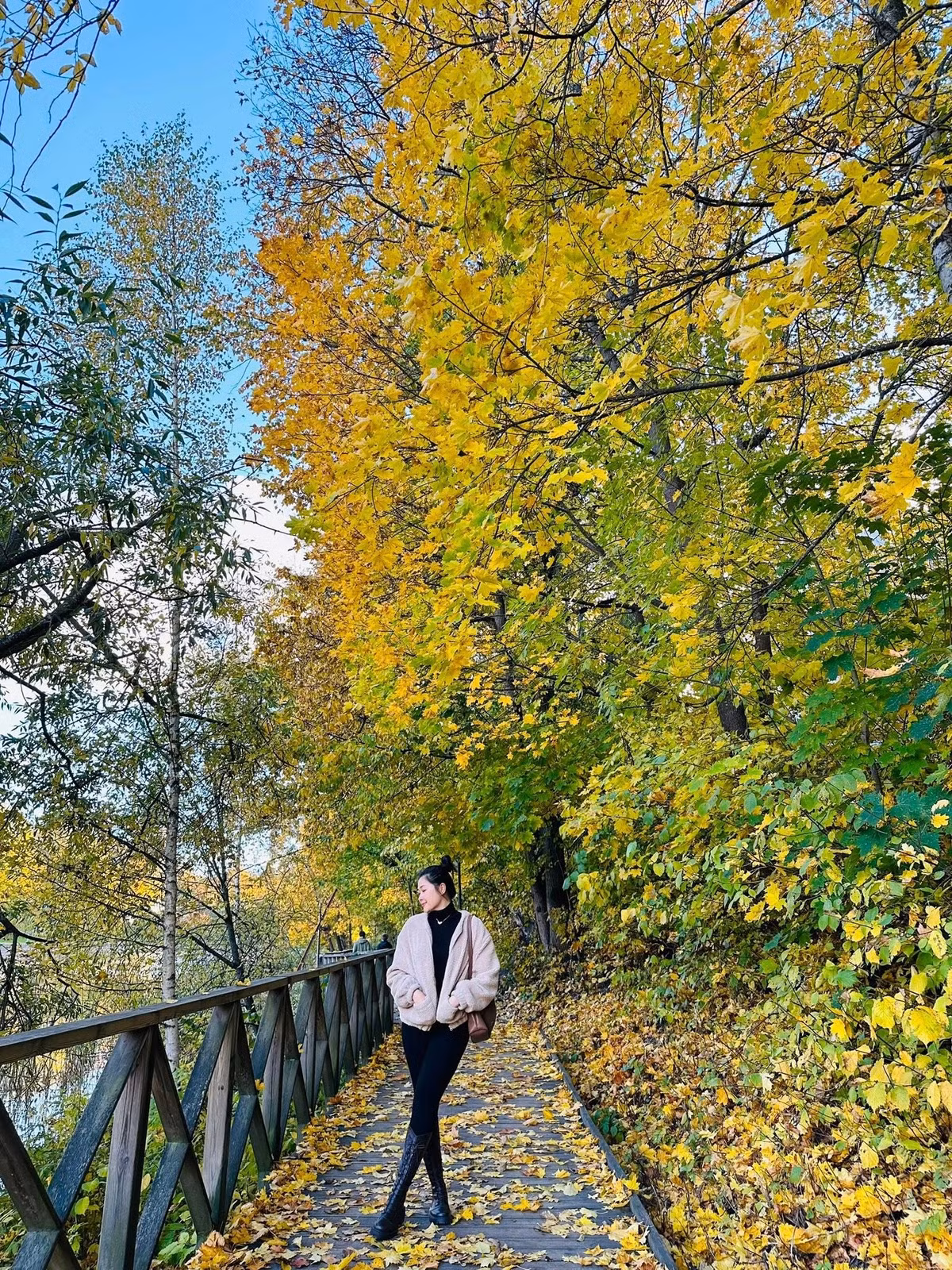 Cuộc sống nơi xứ lạnh giúp cô tìm được sự cân bằng và bình yên.