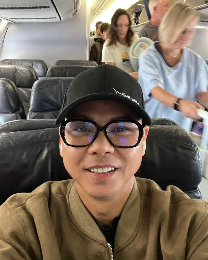 Ca sĩ Phan Đinh Tùng gặp sự cố, lo lắng trễ chuyến bay lưu diễn ở Sacramento (California, Mỹ). Ảnh: FB PHAN ĐINH TÙNG