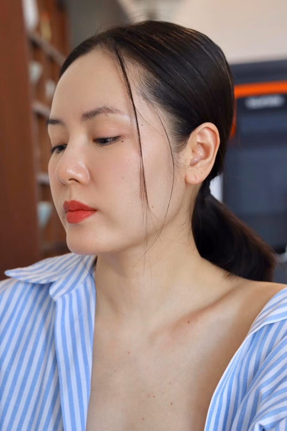 Nhiều khán giả nhận xét làn da của cô căng bóng, mịn màng, không hề lộ dấu hiệu tuổi tác. Ảnh: FB Tran Phuong Linh