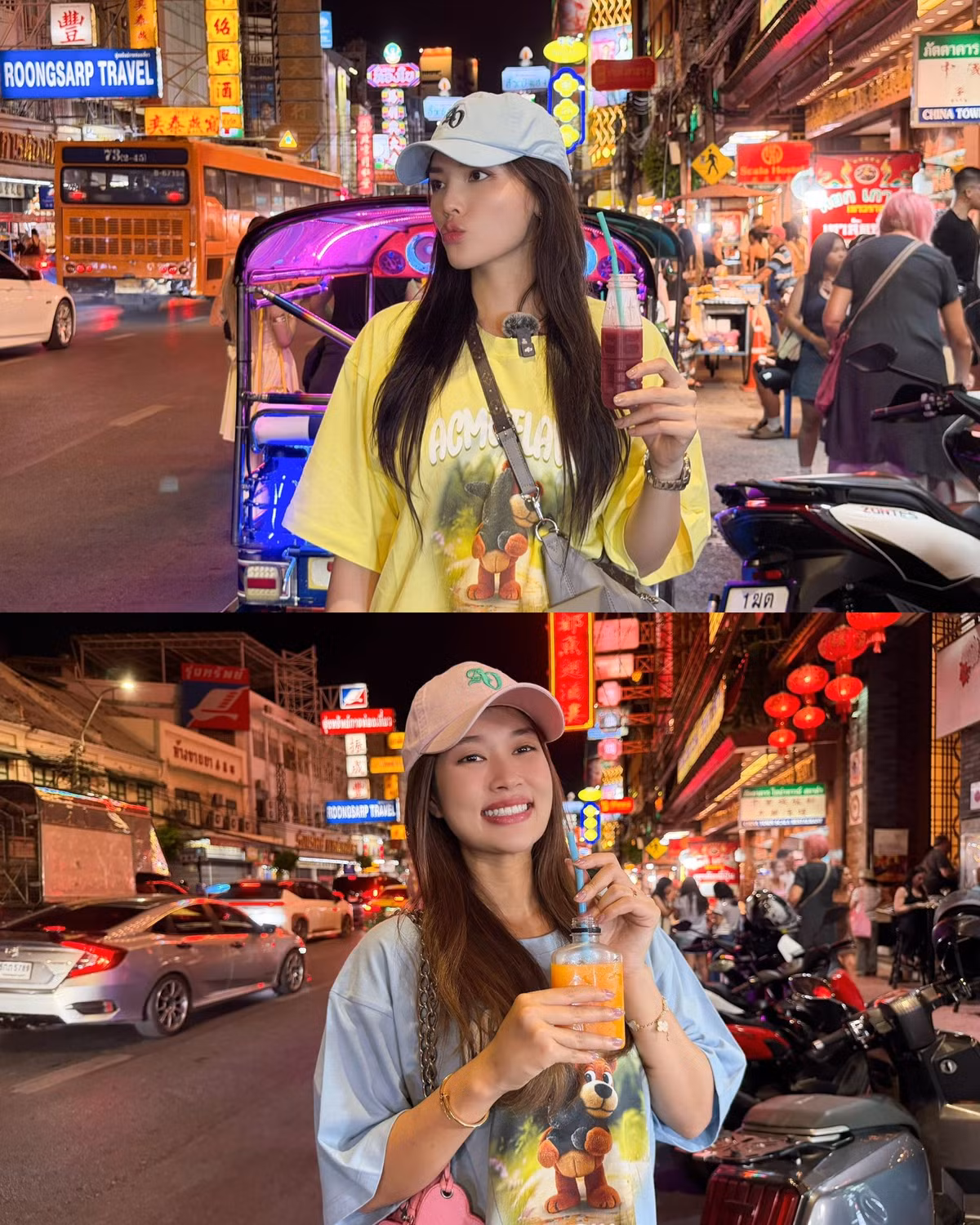 Cả hai đã cùng nhau ghé thăm những địa điểm nổi tiếng, đến các khu phố mua sắm sầm uất và không quên thưởng thức những món đặc sản đặc trưng của ẩm thực Thái.