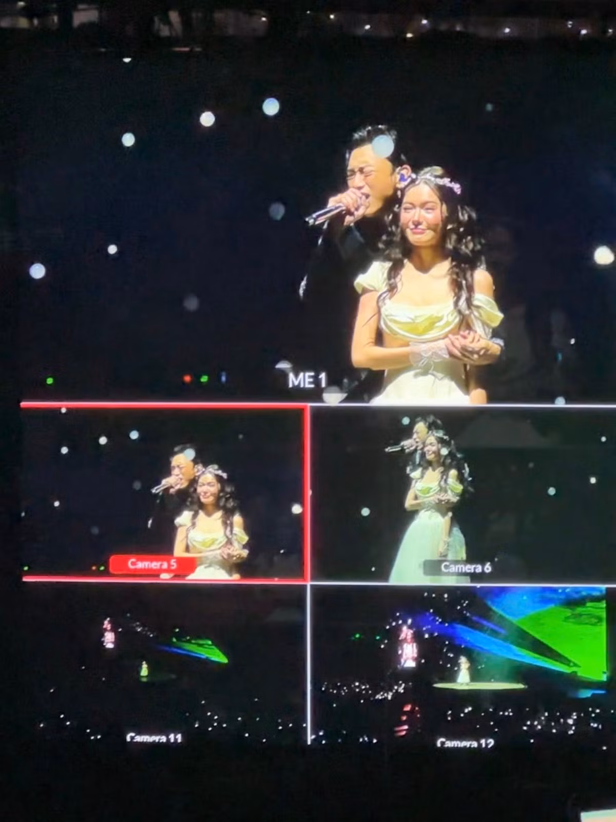 Dancing In The Dark là bài hát viral suốt thời gian qua với điệu nhảy tình tứ của SOOBIN và Hoa hậu Thanh Thuỷ trong MV. Nay với sự thế chỗ tạm thời của Yên Đan, netizen cũng không khỏi xuýt xoa trước visual thu hút của nữ diễn viên trên sân khấu đặc biệt này. Ảnh: FB Yên Đan