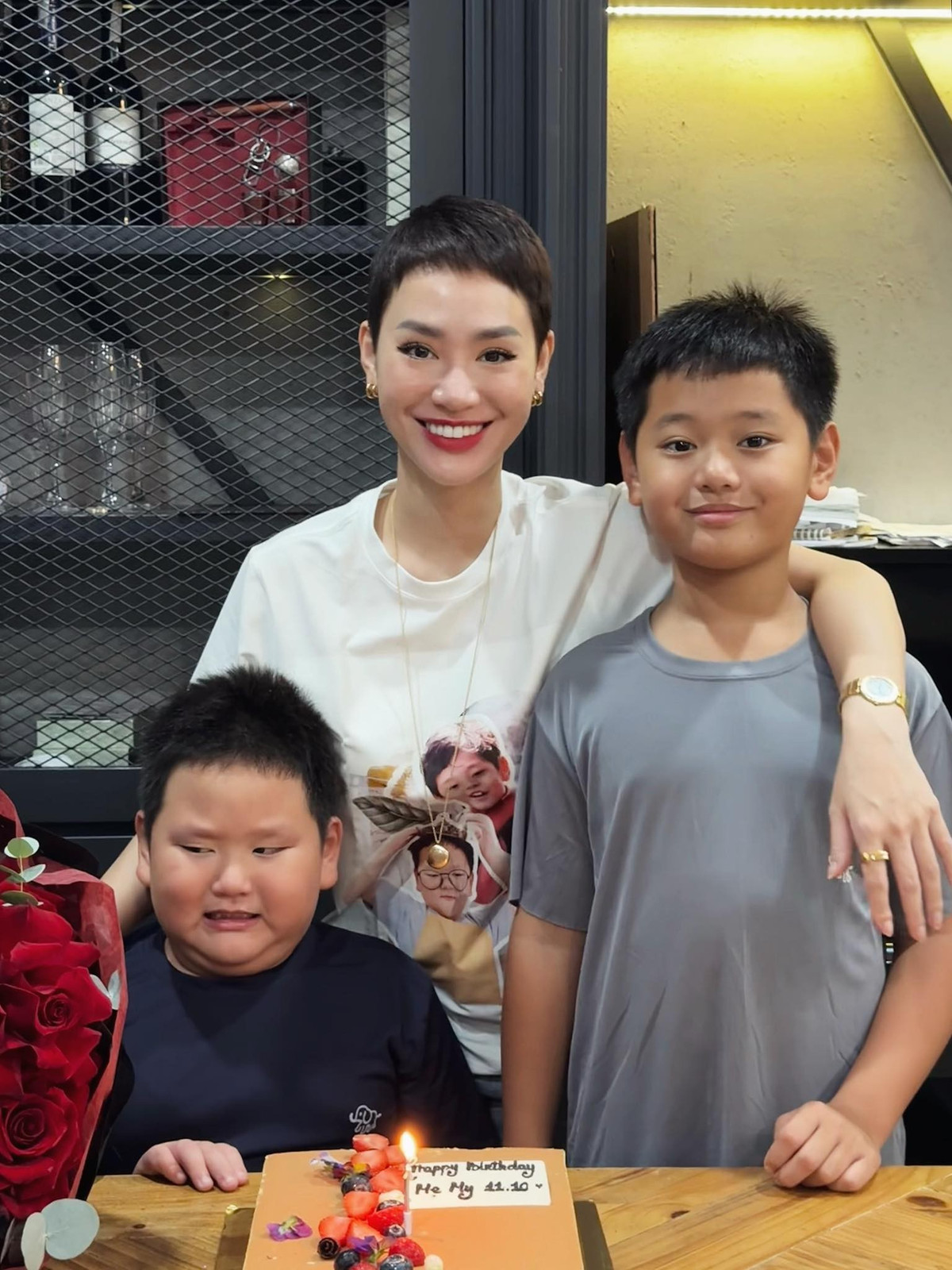 Ca sĩ Trà My Idol đón sinh nhật bên 2 con trai. Nguyen Tra My