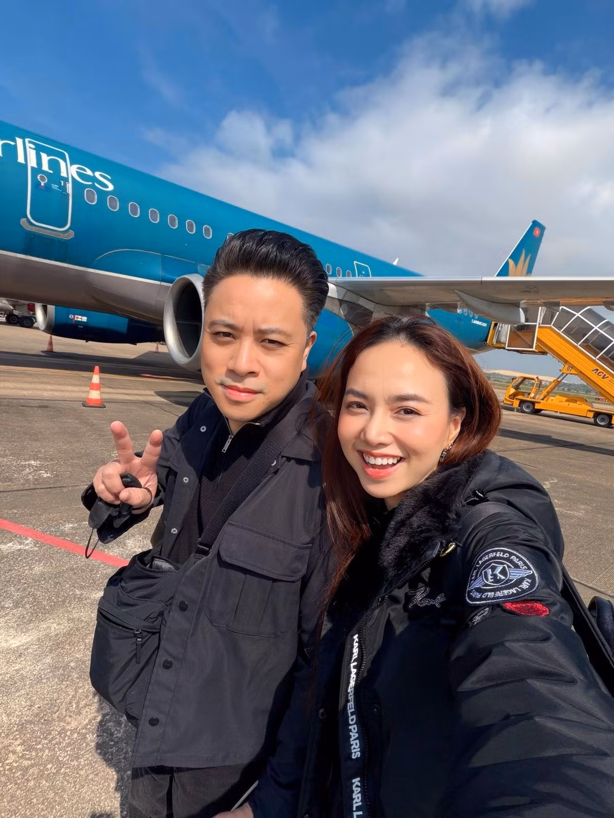 Cận Tết, vợ chồng Victor Vũ và Đinh Ngọc Diệp vẫn tất bật khảo sát bối cảnh tại các tỉnh miền Bắc và miền Trung cho phần tiếp theo của phim Thám tử Kiên. Ảnh: FB Dinh Ngoc Diep