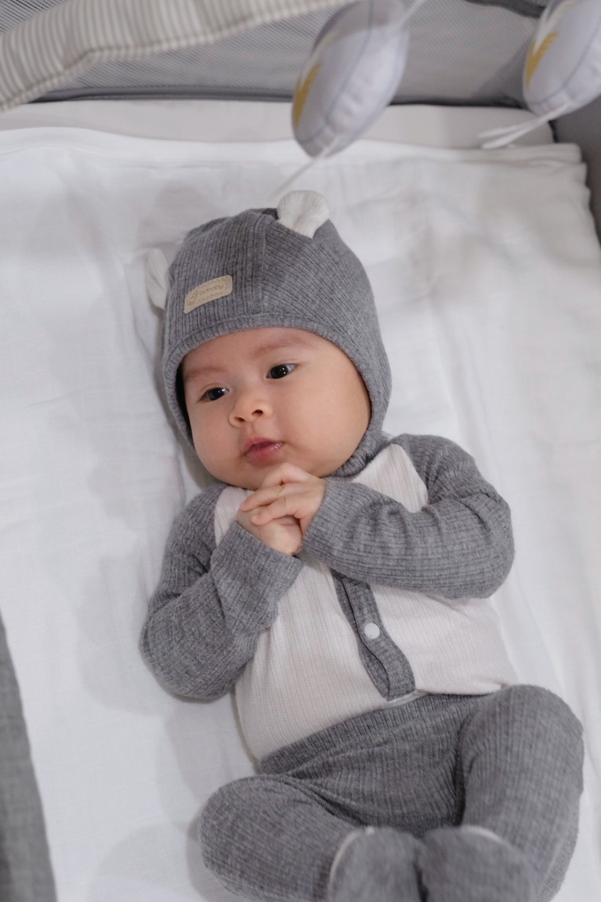 Hoa hậu Ngọc Hân khoe hình ảnh con trai đáng yêu. Ảnh: FB Ngoc Han Dang