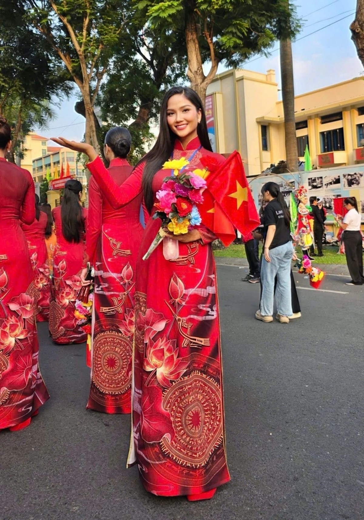 Hoa hậu H'Hen Niê tiếc nuối vì không thể bay ra Hà Nội tham dự lễ kỷ niệm 80 năm Quốc khánh do đang mang thai. Ảnh: FB H'Hen Niê