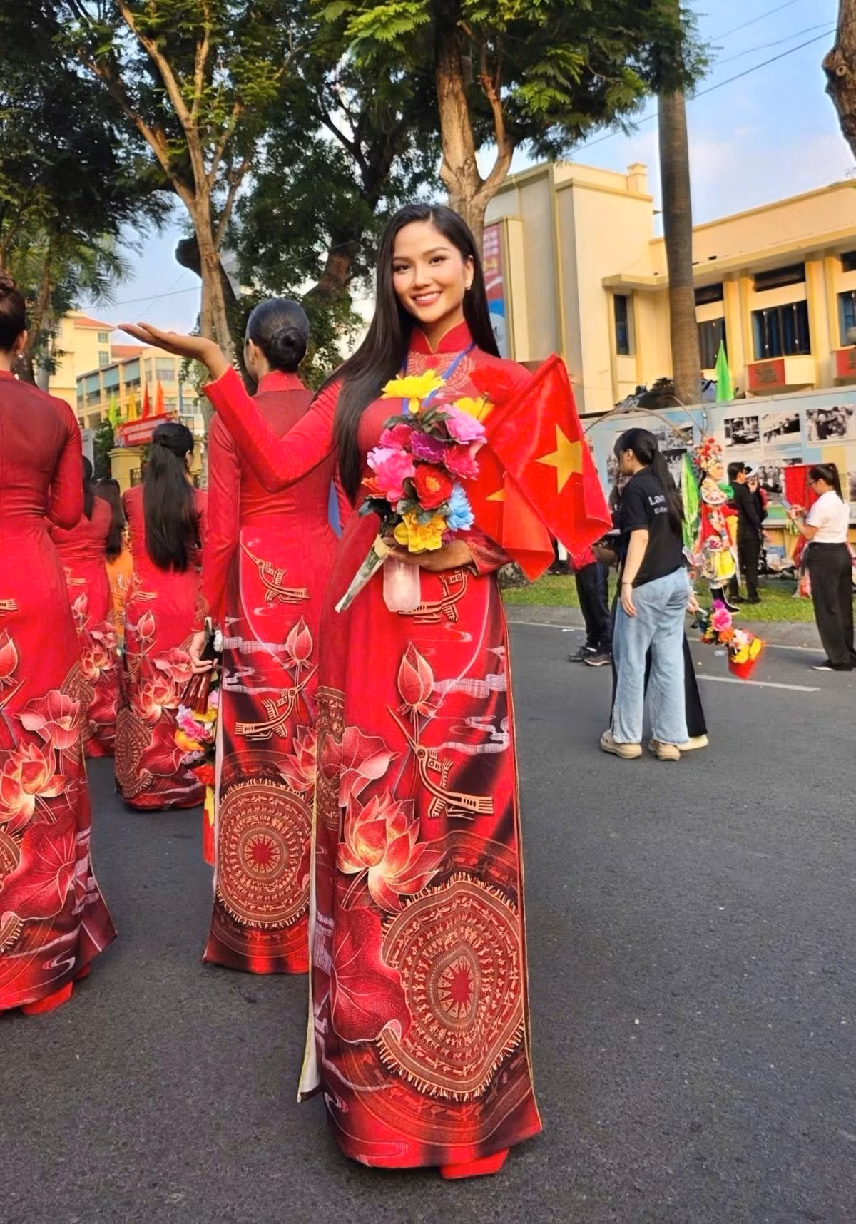 Hoa hậu H'Hen Niê tiếc nuối vì không thể bay ra Hà Nội tham dự lễ kỷ niệm 80 năm Quốc khánh do đang mang thai. Ảnh: FB H'Hen Niê