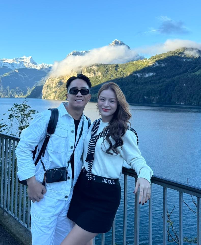 Vợ chồng Đỗ Duy Nam du lịch Thuỵ Sĩ. Ảnh: FB Đỗ Duy Nam