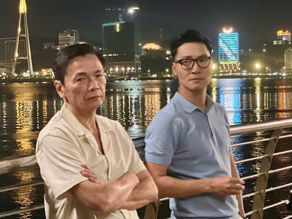 NSND Trung Anh bày tỏ háo hức khi phim "Lằn ranh" do mình đóng cùng Mạnh Trường sắp lên sóng. Ảnh: FB Trung Anh Bùi