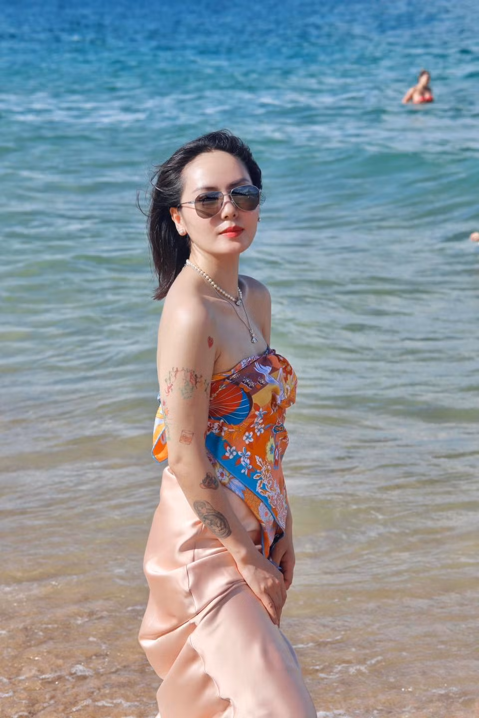 Bên cạnh đó, nữ ca sĩ cũng duy trì việc tập thể dục nhẹ nhàng để cơ thể săn chắc. Ảnh: FB Tran Phuong Linh