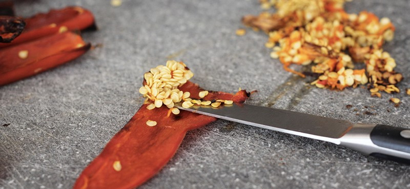 Loại bỏ hạt ớt để giảm vị cay: Nếu bạn thích hương thơm của ớt nhưng “sợ cay”, chỉ cần bỏ phần hạt và gân trắng bên trong trái ớt. Món ăn vẫn giữ được mùi thơm đặc trưng mà độ cay giảm đi đáng kể.