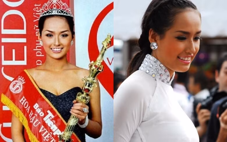 Dù chỉ diện trang phục đơn giản và trang điểm nhẹ nhàng, Mai Phương Thúy vẫn nổi bật giữa đám đông nhờ thần thái rạng rỡ, vóc dáng cao ráo cùng mái tóc dài óng mượt. Ảnh: FB Mai Phuong Thuy