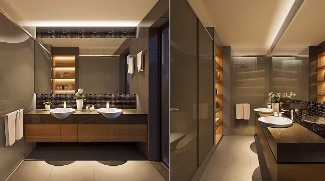 Căn hộ được bài trí theo phong cách tối giản, tinh tế nhưng vẫn toát lên sự sang trọng.