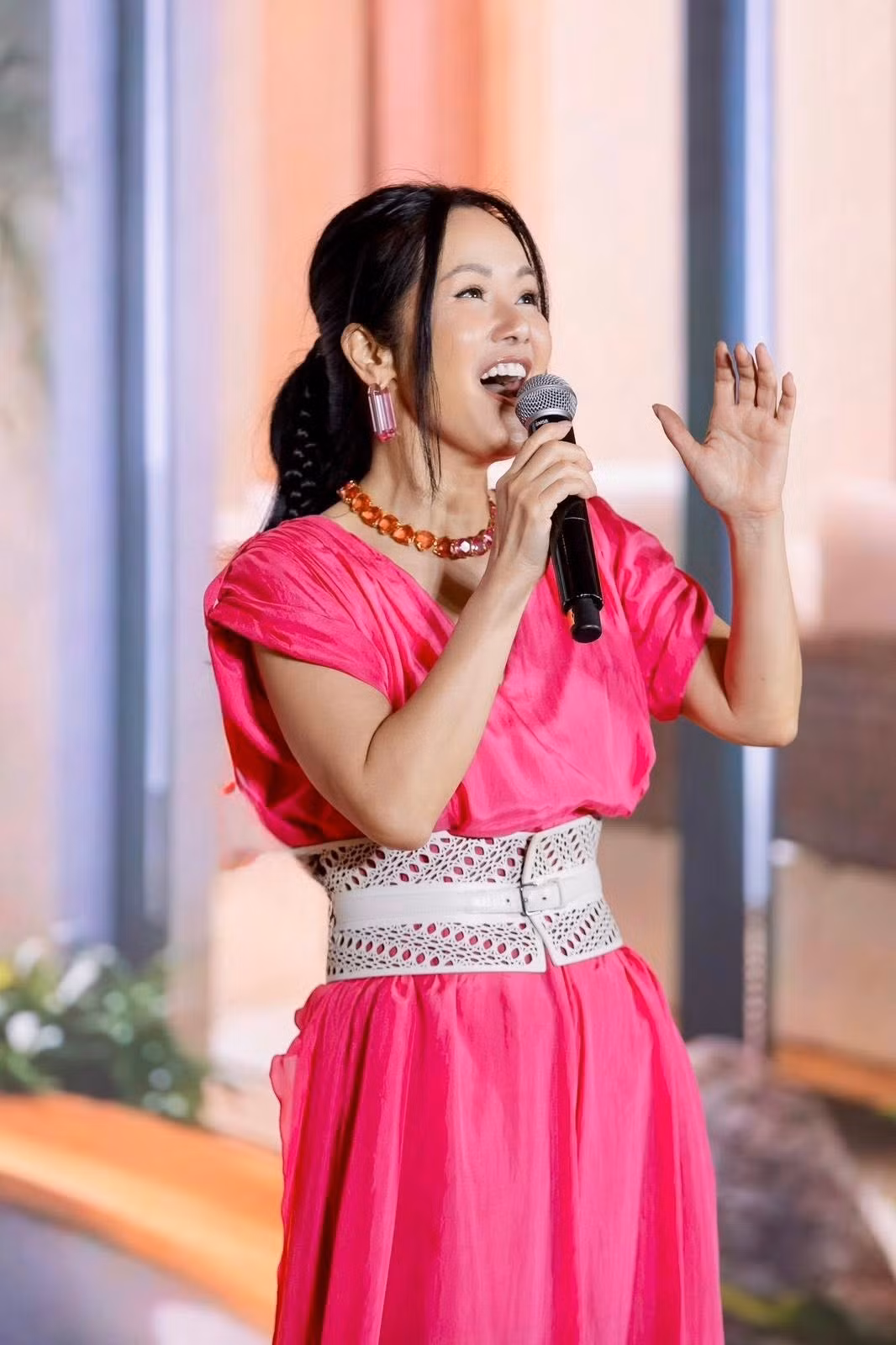Ca sĩ Hồng Nhung biểu diễn tại một sự kiện ở TP HCM. Ảnh: FB Le Hong Nhung