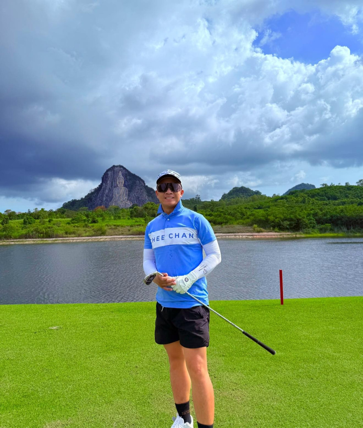 Diễn viên Đỗ Duy Nam check in sân golf tại Thái Lan. Ảnh: FB Đỗ Duy Nam