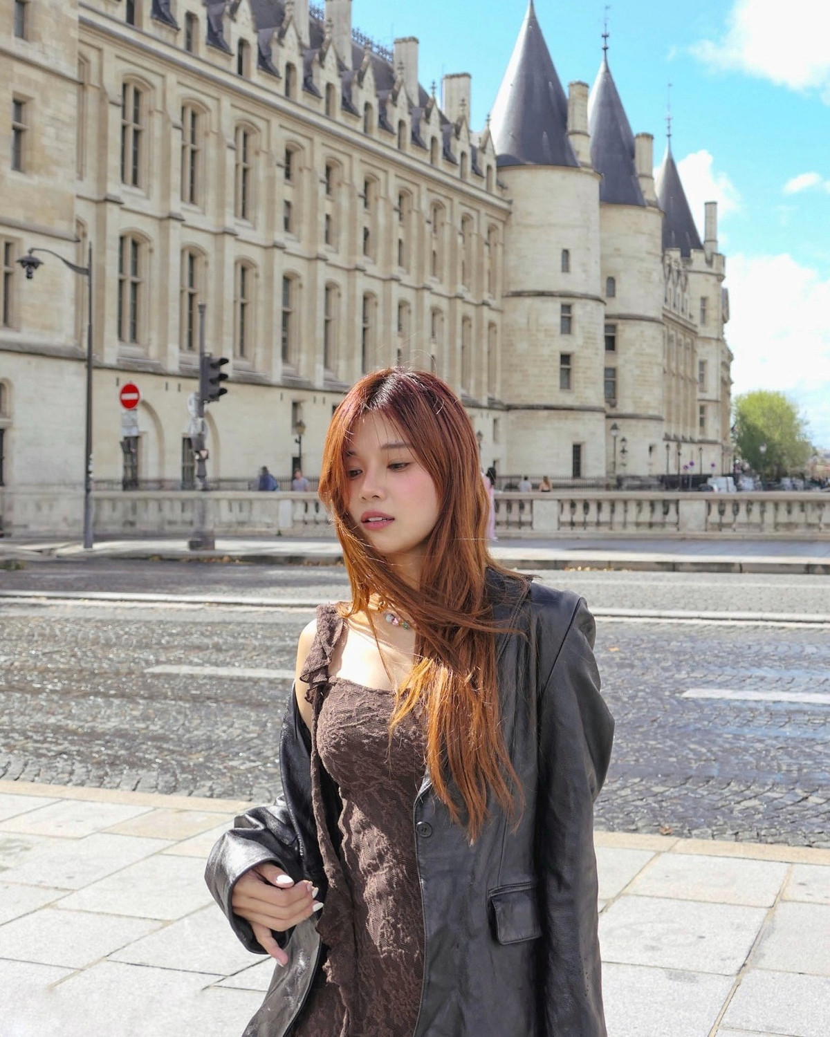 Hoàng Yến Chibi thăm thú nước Pháp. Ảnh: FB Hoàng Yến Chibi