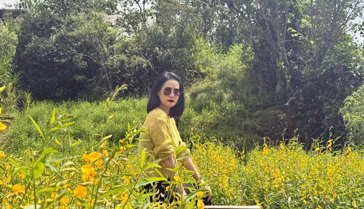 Thân Thuý Hà trở về với thiên nhiên. Ảnh: FB Thân Thuý Hà