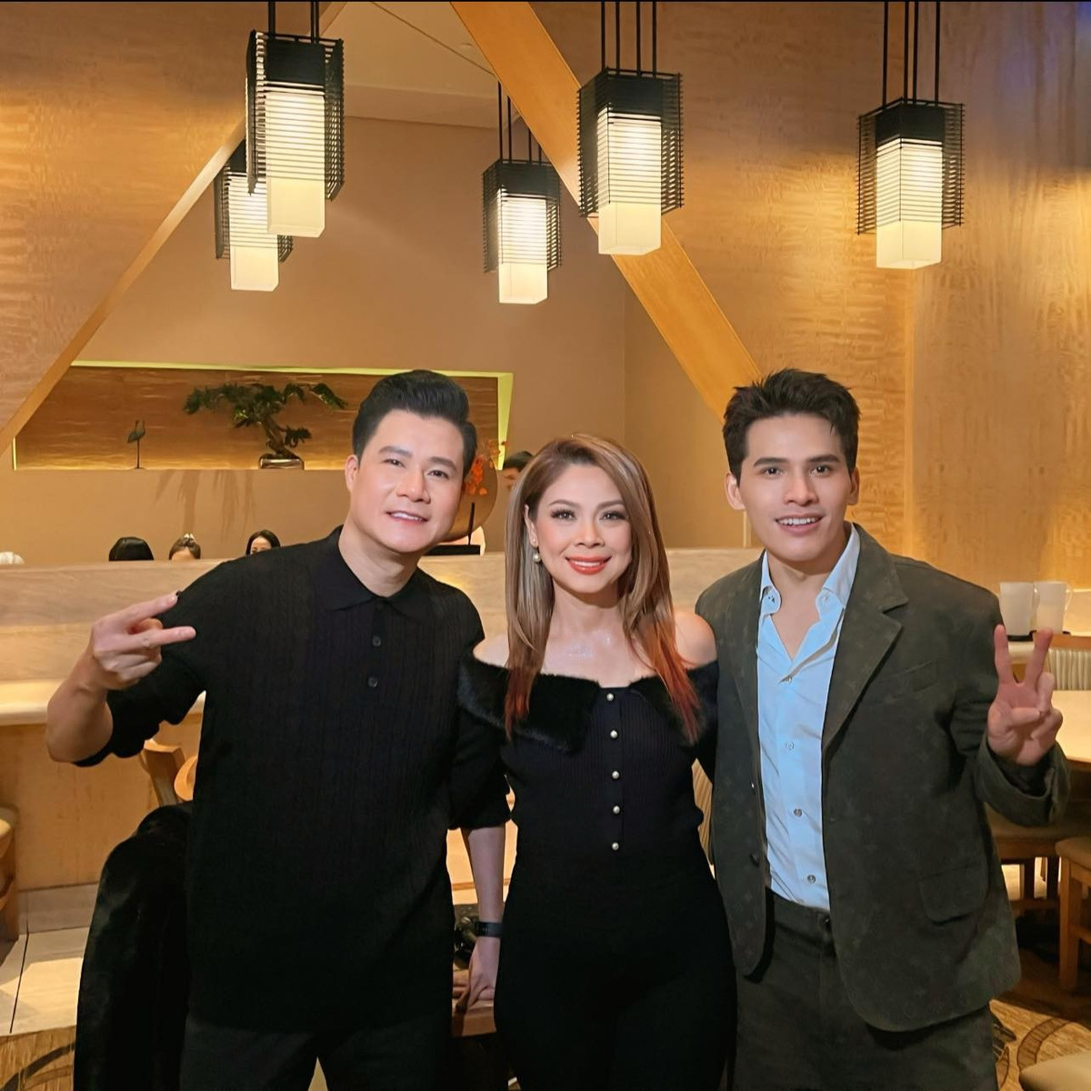 Ca sĩ Thanh Thảo, Quang Dũng đến tham dự show diễn của Quốc Thiên. Ảnh: FB Thanh Thảo