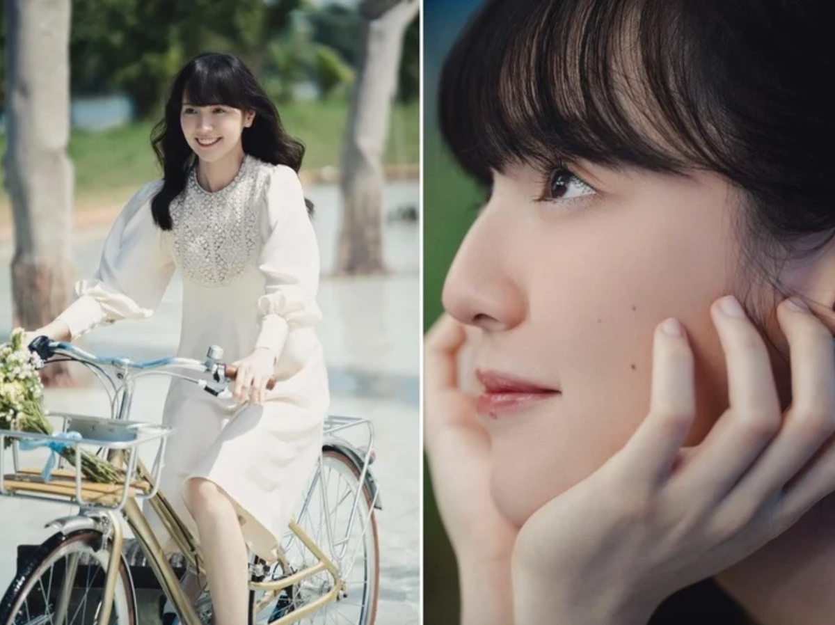 Thời điểm mới trở thành "nàng thơ" của Sơn Tùng M-TP, Hải Tú xuất hiện với mái tóc dài, gương mặt thanh tú, cùng những bộ cánh toát lên vẻ nhẹ nhàng, dịu dàng và có phần mong manh. Ảnh: Dân Việt