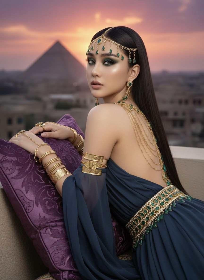 Lâm Khánh Chi hoá cô gái Ấn Độ với gương mặt trang điểm sắc sảo không nhận ra. Ảnh: FB Lâm Khánh Chi