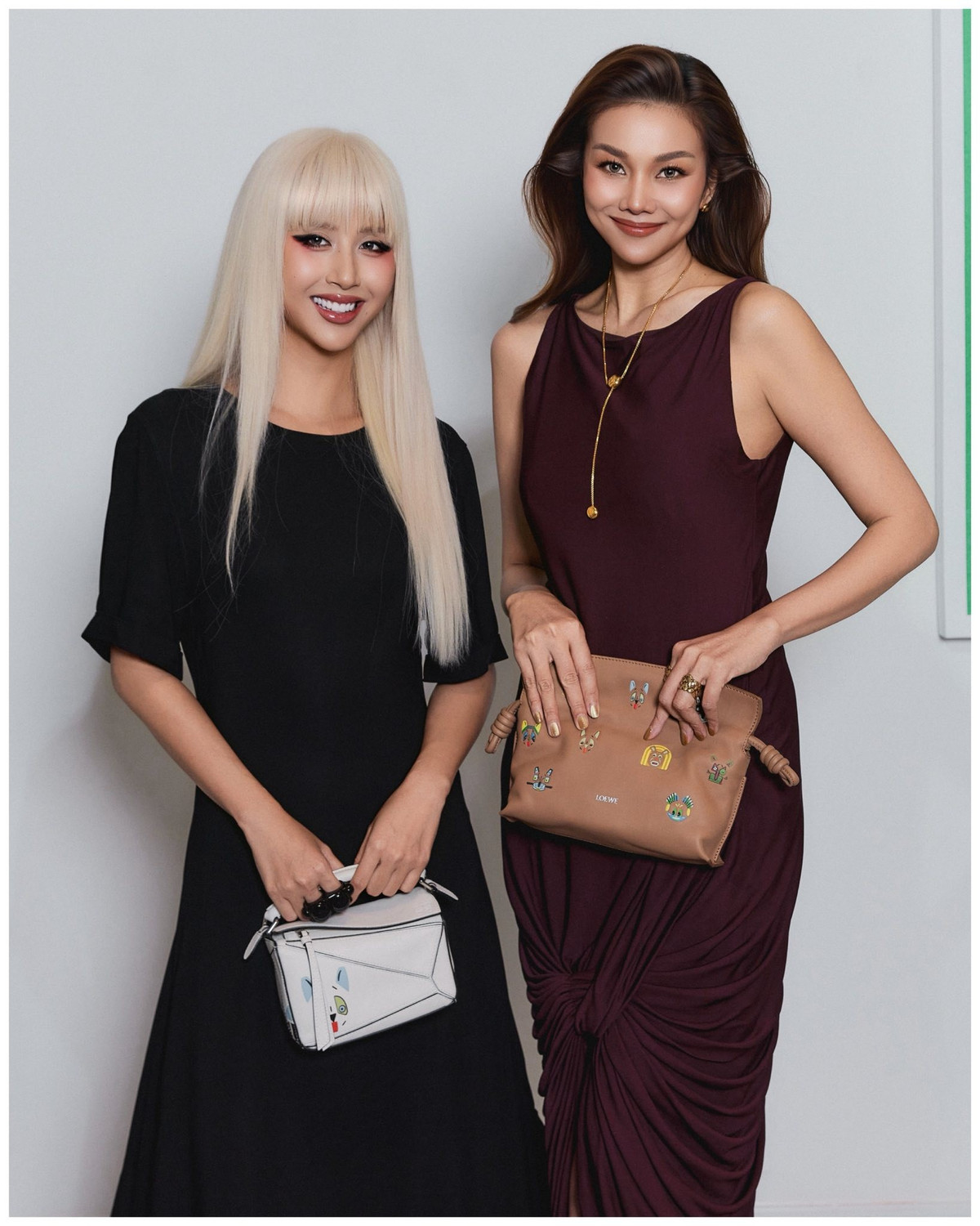 Siêu mẫu Thanh Hằng hội ngộ, đọ sắc vóc với 'em xinh' Quỳnh Anh Shyn trong một sự kiện. Ảnh: FB Thanh Hằng