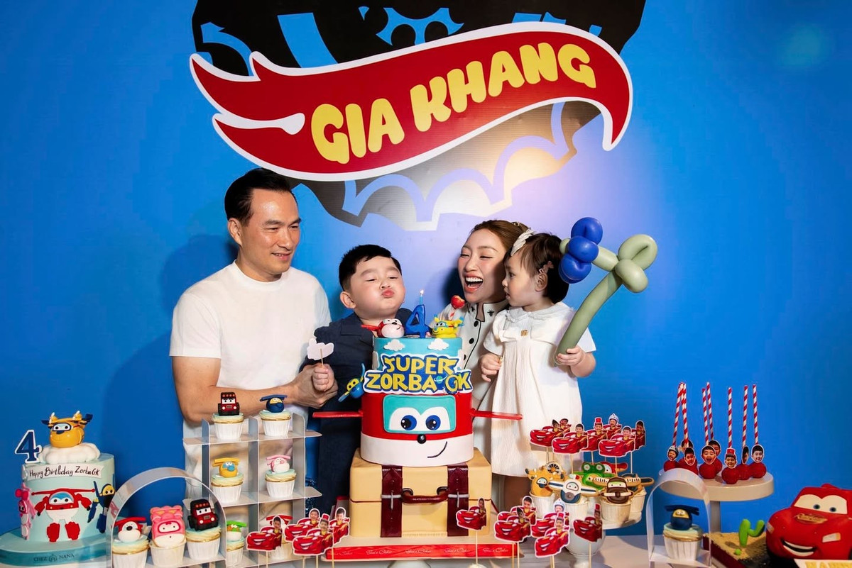 Vợ chồng Chi Bảo mở tiệc mừng con trai tròn 4 tuổi. Ảnh: FB Bao Thy Tran