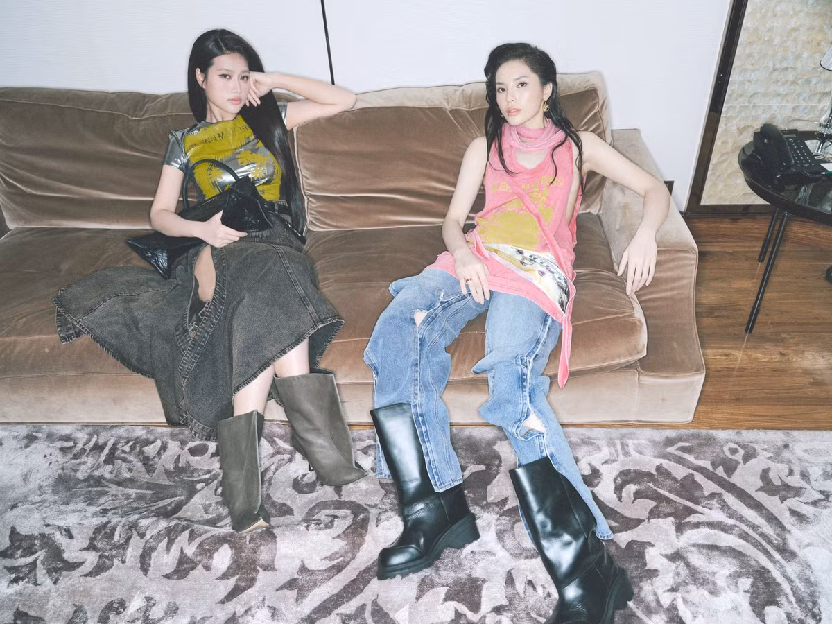 Hoa hậu Đoàn Thiên Ân và Kỳ Duyên khác lạ khi diện các thiết kế cá tính. Ảnh: FB Nguyen Cao Ky Duyen