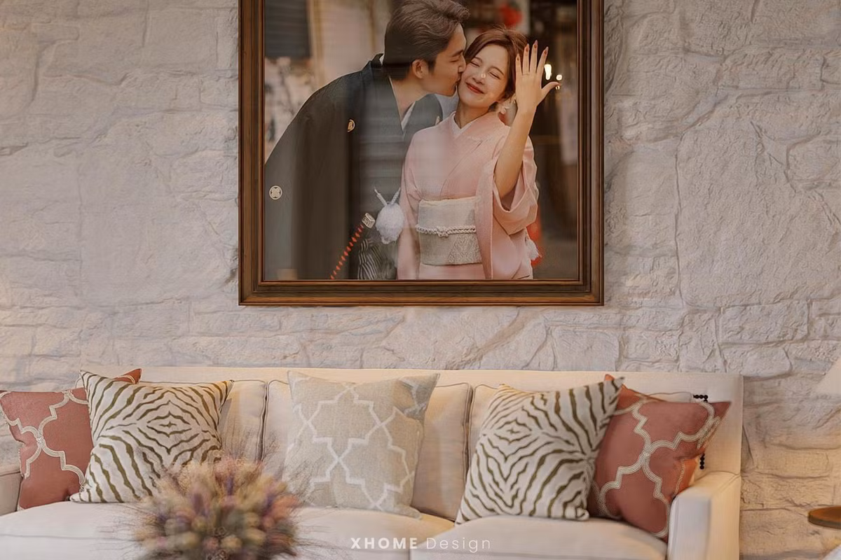 Đình Tú - Ngọc Huyền khoe tổ ấm sau đám cưới. Ảnh: FB Nguyễn Đình Tú