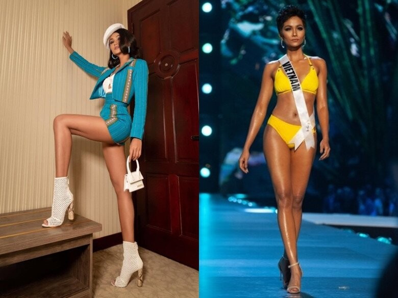 Trong một bức ảnh chụp cùng anh trai hơn ba tuổi, H’Hen Niê khi ấy đã gần ngang chiều cao anh. Ở khung hình khác chụp với em gái kém hai tuổi, chiều cao vượt trội của cô bé càng thể hiện rõ khi em gái chỉ đứng ngang bắp tay.