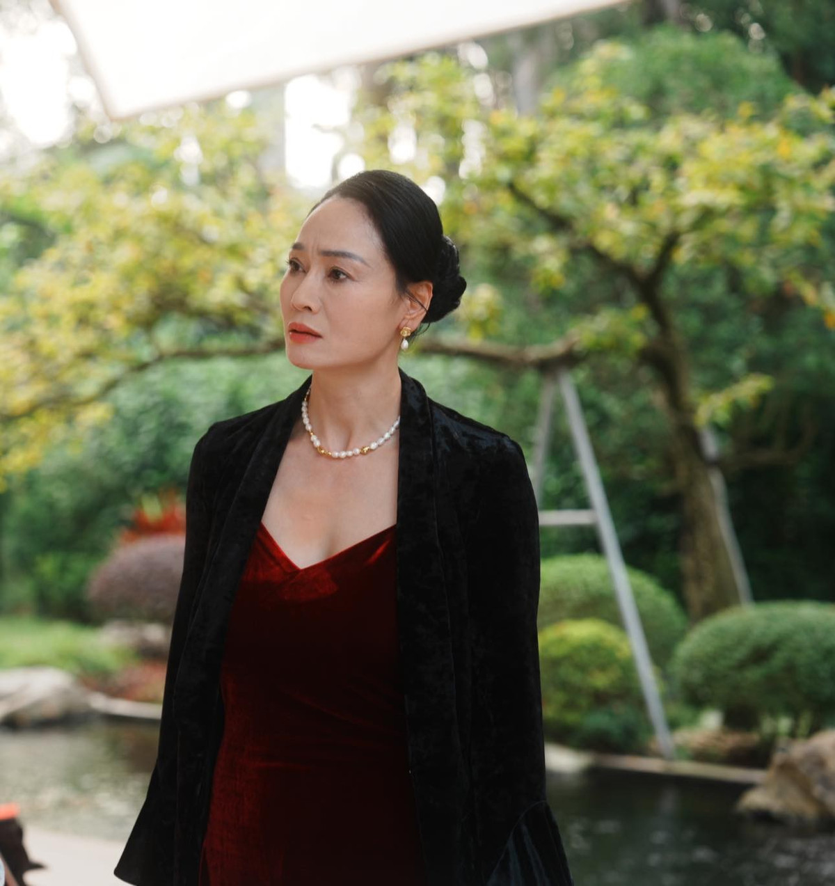 Diễn viên Quách Thu Phương chia sẻ hình ảnh hậu trường quay phim. Ảnh: FB Quách Thu Phương