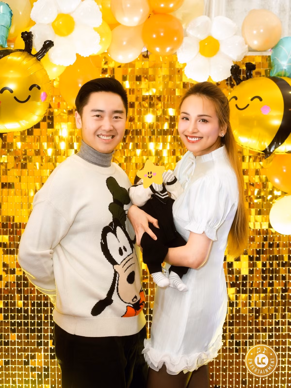 Hoa hậu Diễm Hương cùng ông xã David Lieu mở tiệc tại Canada, mừng con trai út tròn một tháng tuổi. Ảnh: FB Maria Diễm Hương