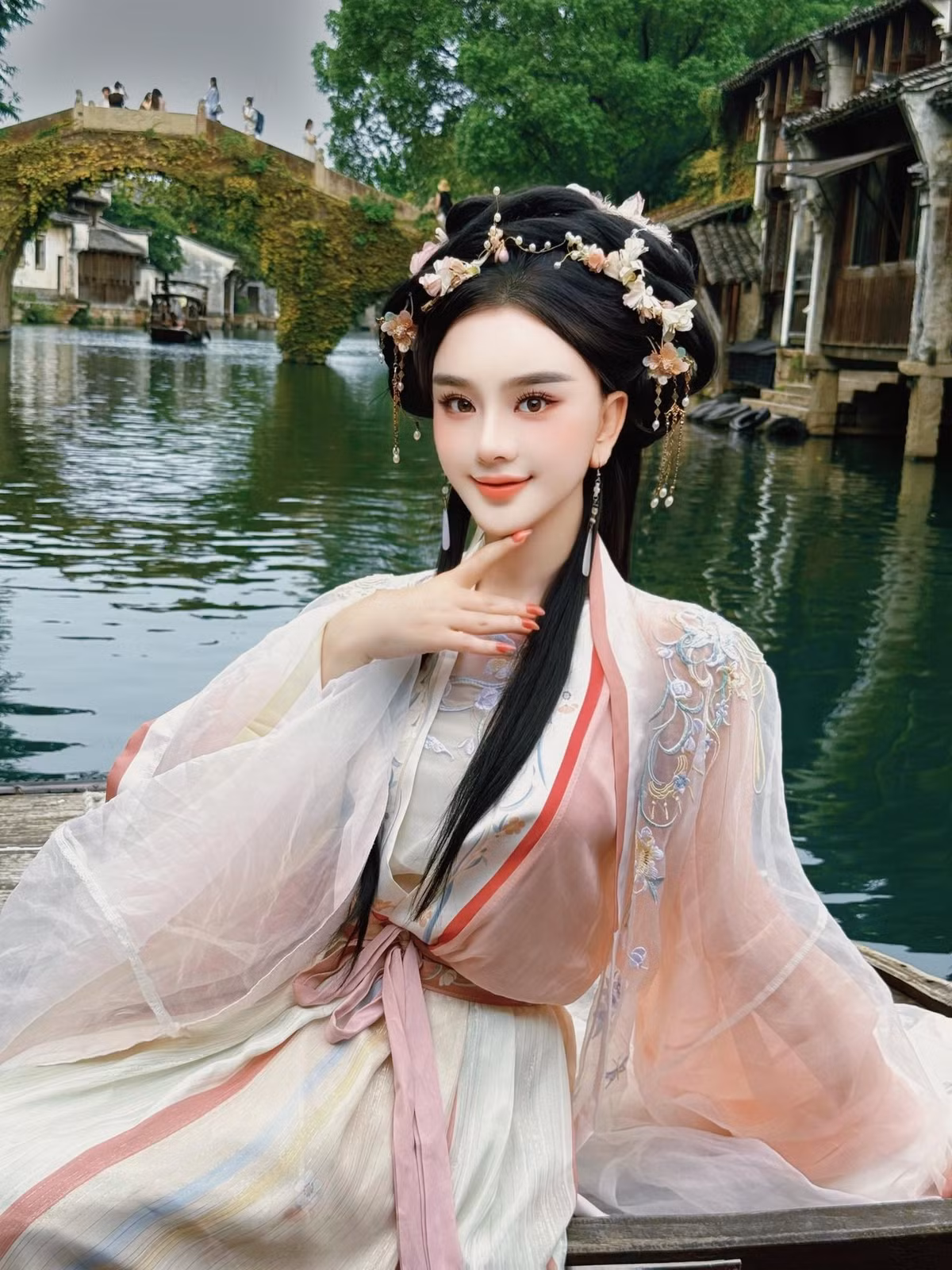 Lâm Khánh Chi du lịch ở Trung Quốc. Ảnh: FB Lâm Khánh Chi