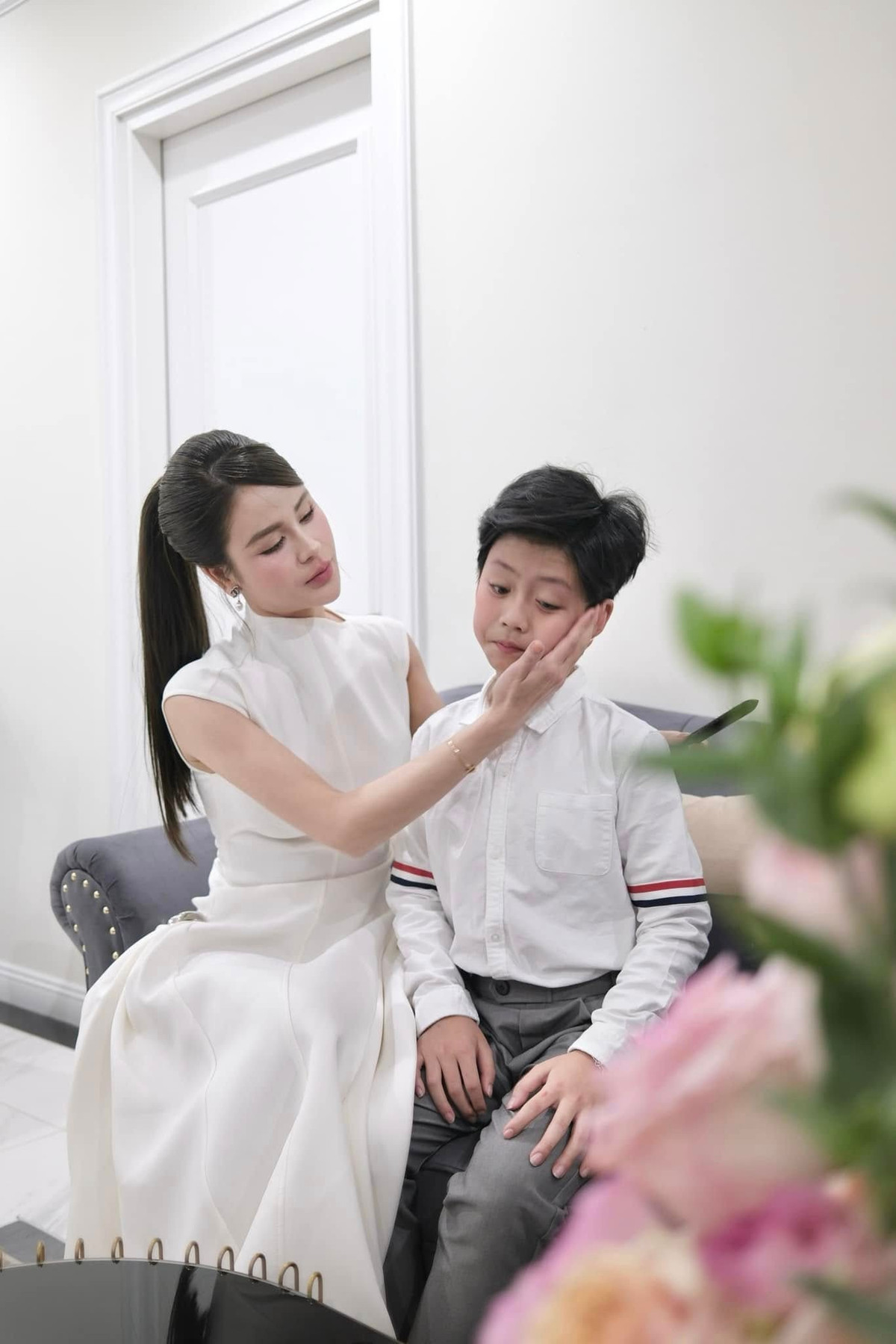 Theo lời Lương Thu Trang, con trai cô là một đứa trẻ tình cảm, ngoan ngoãn và sâu sắc.