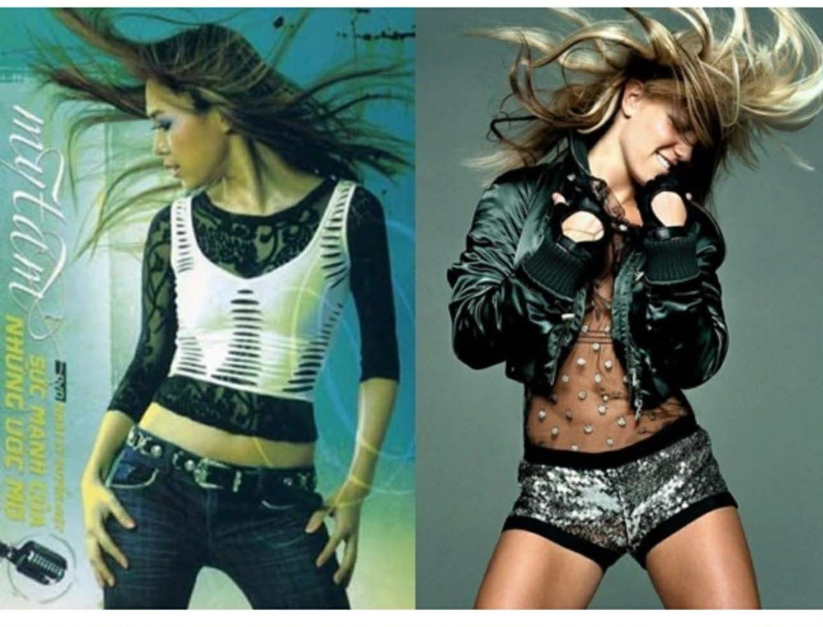 Cùng với đó, Mỹ Tâm cũng ưu tiên diện những trang phục bó sát làm nổi bật đường cong cuốn hút. Mái tóc nâu vàng cá tính của Mỹ Tâm còn được so sánh với nữ ca sĩ đồng niên Britney Spears.