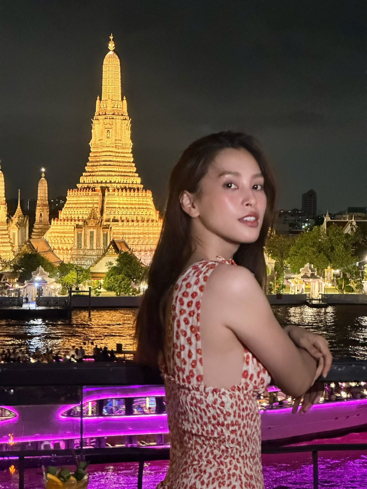 Hoa hậu Tiểu Vy check in khi đến Thái Lan. Ảnh: FB Trần Tiểu Vy