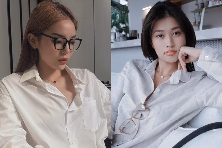 Hai "nàng Hậu" liên tục xuất hiện với những items đồng điệu.