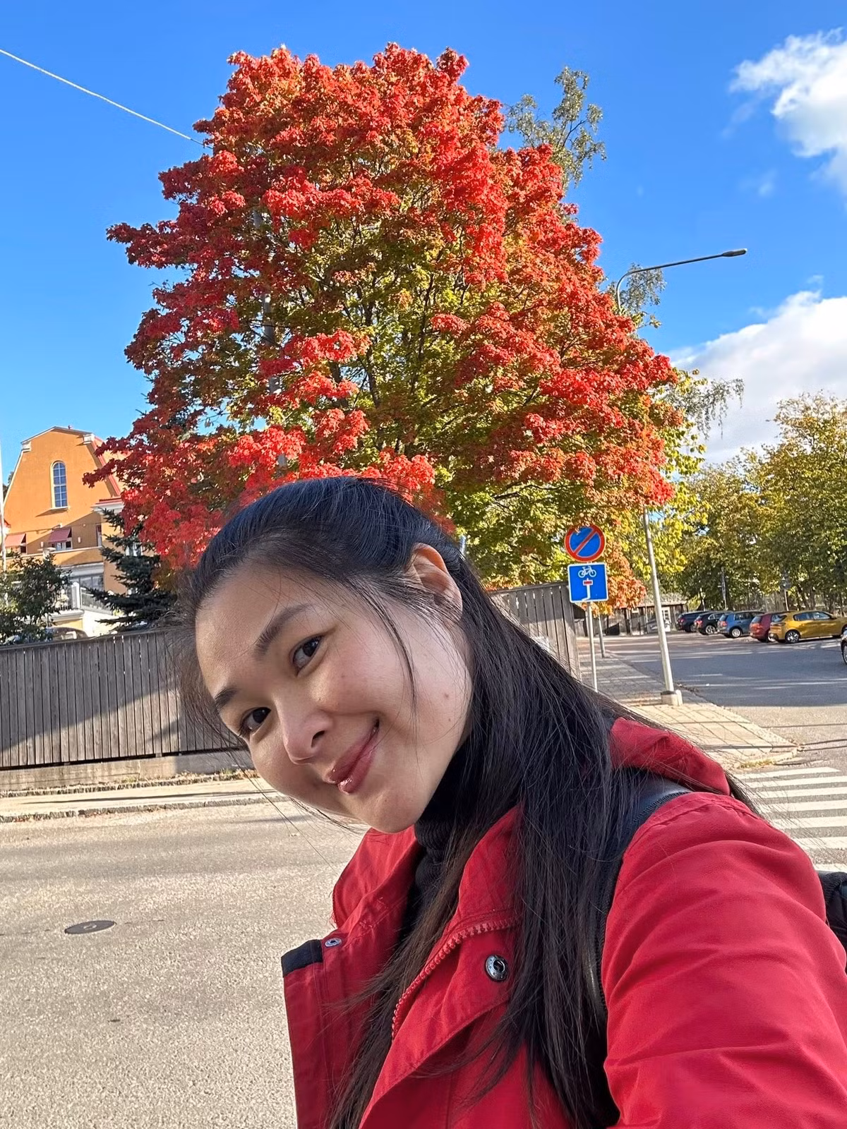 Mùa thu Phần Lan thường kéo dài từ tháng 9 đến hết tháng 11. Đây cũng là thời điểm cựu người mẫu Mạc Anh Thư say đắm với những thay đổi ngoạn mục của thiên nhiên nơi cô và con gái đang sinh sống.