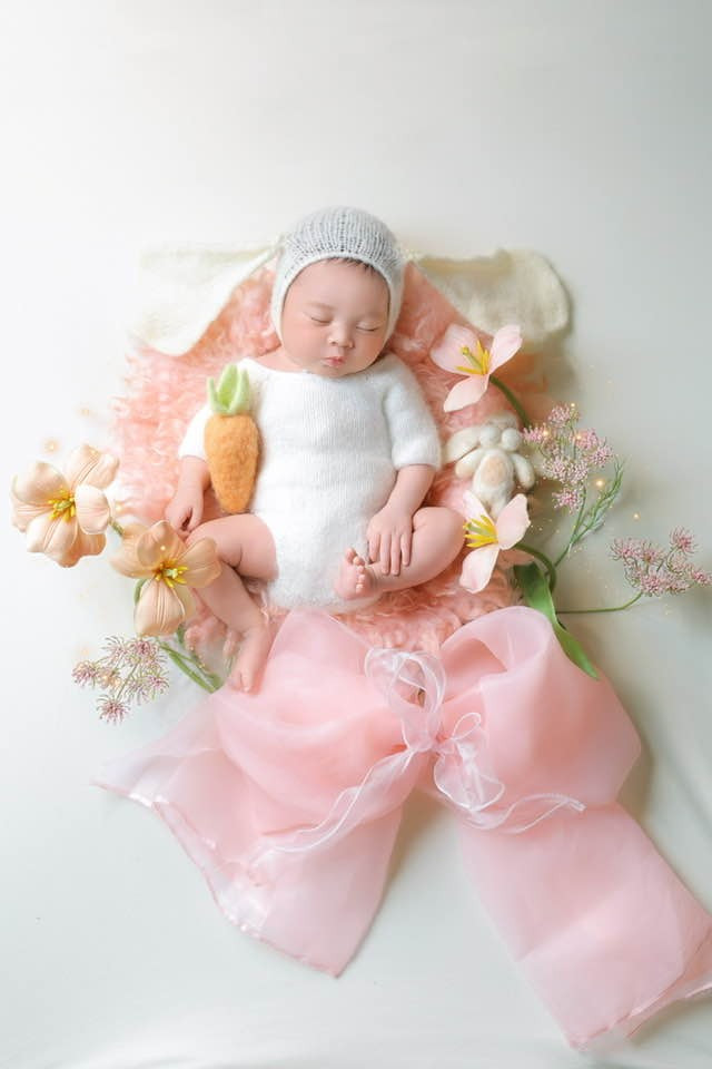 Cặp sao Phương Hằng - Anh Tâm khoe khoảnh khắc đáng yêu của con gái. Ảnh: FB Phương Hằng