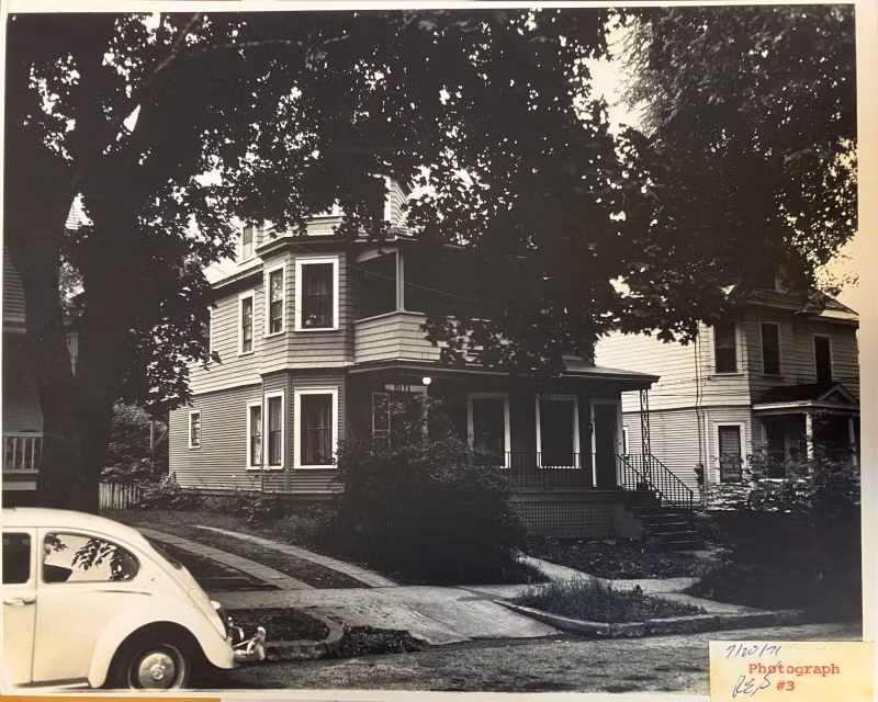 The building where Rita Curran and William DeRoos, who police say killed her, lived seperately in 1971.