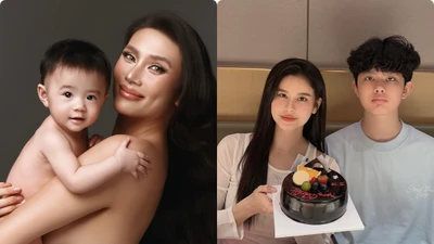 Hot face sao Việt: Võ Hoàng Yến chụp ảnh da kề da với con
