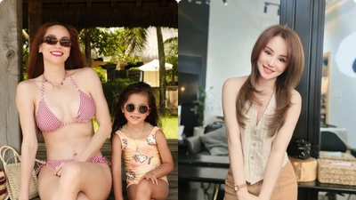 Hot face sao Việt: Hồ Ngọc Hà cùng con gái khoe chân dài