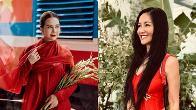 Hot face sao Việt: Huyền Lizzie đăng tải bộ ảnh áo dài đỏ rực chuẩn bị đại lễ