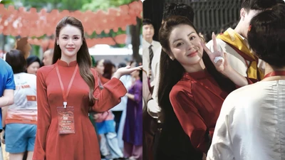 Diễn viên Lương Thu Trang xinh đẹp hút mọi ống kính trong nhiệm vụ A80