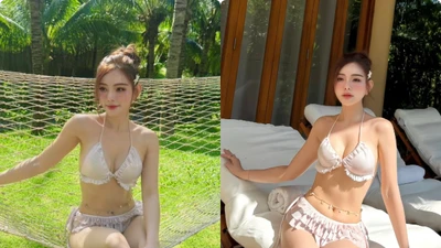 Thu Thủy nhóm Mây Trắng khoe dáng nóng bỏng với bikini 