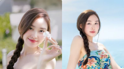 Á hậu làm mẹ tuổi đôi mươi, sở hữu làn da trắng phát sáng