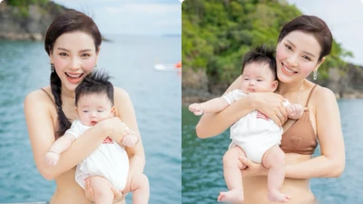 Phương Trinh Jolie diện "2 mảnh", khoe dáng bên con mới sinh