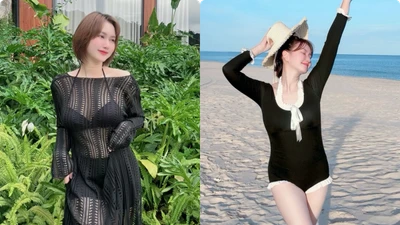Hương Giang "Mắt to" khoe vóc dáng cực xịn sau sinh