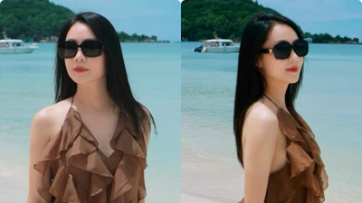 Hồng Diễm chứng minh không cần bikini vẫn gợi cảm hút hồn
