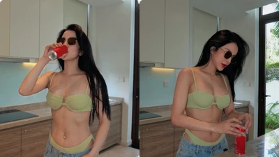 Diệp Lâm Anh chăm diện bikini táo bạo sau khi yêu tình trẻ