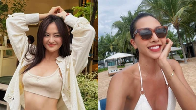 Hot face sao Việt: Minh Triệu khoe da rám nắng với bikini