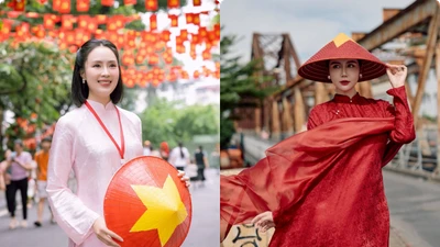Mỹ nhân Việt thướt tha áo dài, đồng hành cùng không khí đại lễ